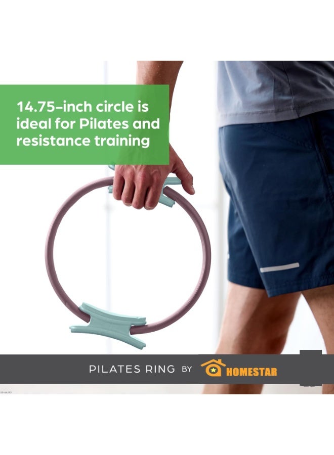 HOMESTAR Pilates Ring Fitness Circle, Lightweight and Durable Foam Padded Handles, Flexible Resistance Exercise Equipment for Toning Arms, Thighs, Legs, Core - Image 3
