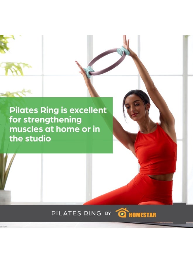 HOMESTAR Pilates Ring Fitness Circle, Lightweight and Durable Foam Padded Handles, Flexible Resistance Exercise Equipment for Toning Arms, Thighs, Legs, Core - Image 5