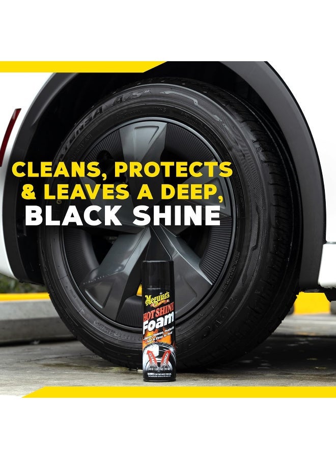 Meguiar's رغوة إطارات ميغواير G13919 هوت شاين – 538 جرام بخاخ، لمعة عالية، مظهر رطب، حماية من الأشعة فوق البنفسجية، سهل الرش لتفاصيل السيارة - Image 2