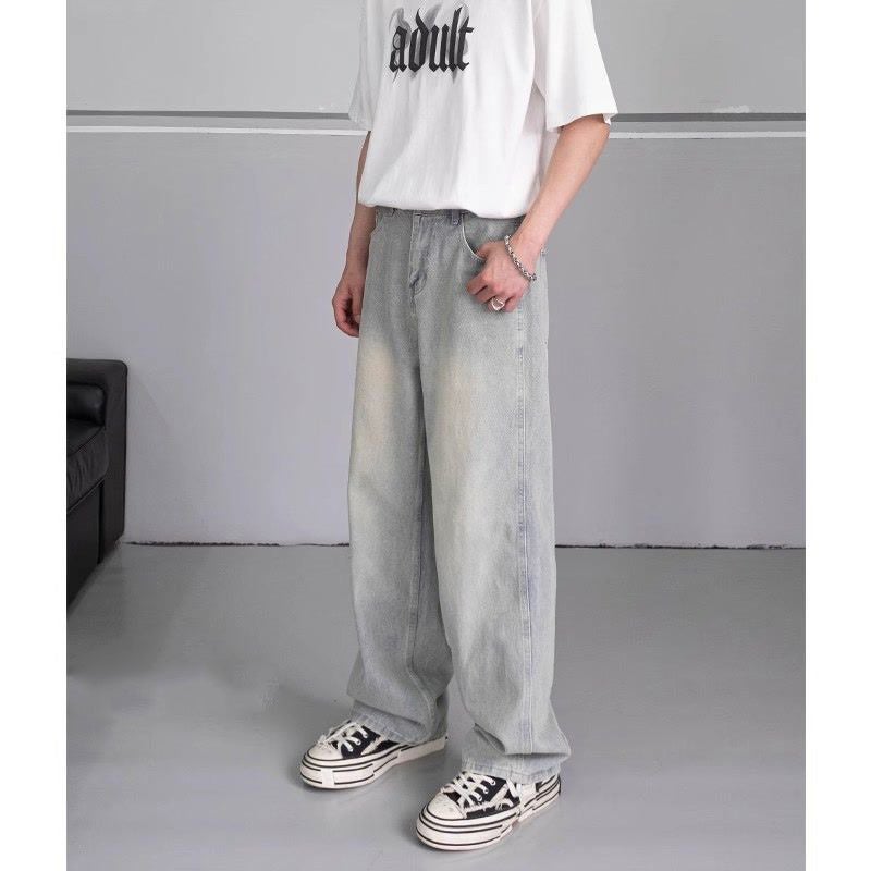Unisex Classic Denim Jeans Loose Fit Daily Outdoor Wear - Image 2