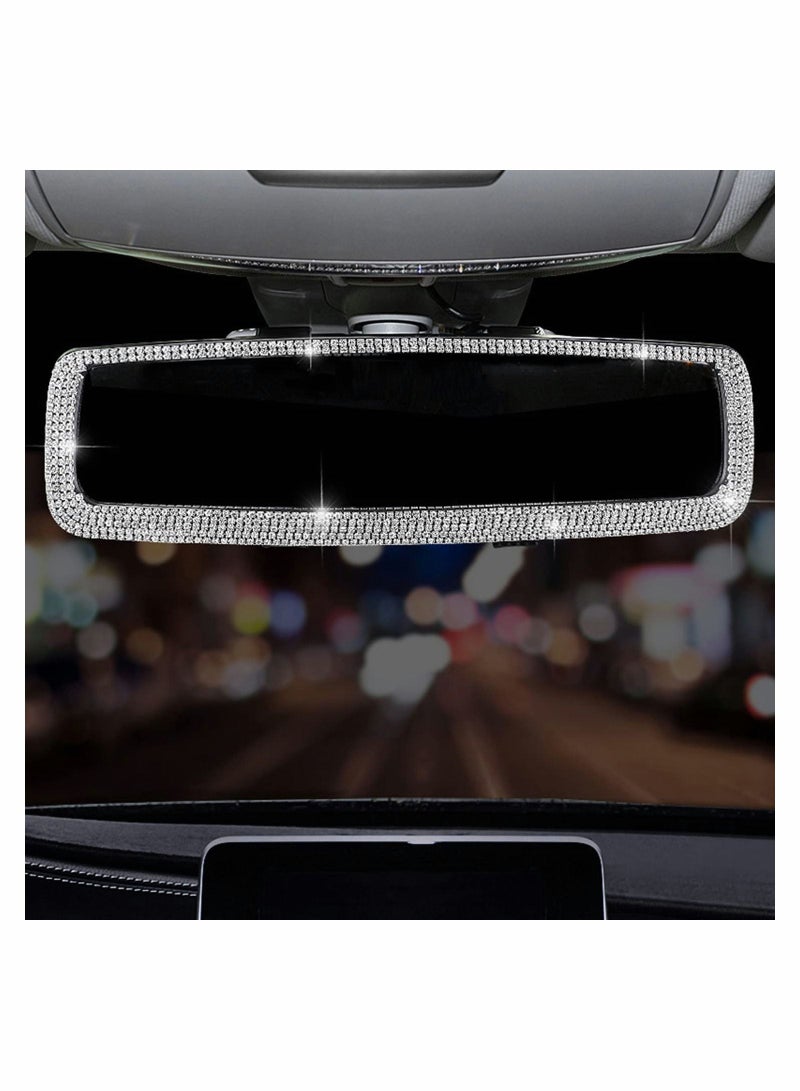 Bling Rhinestone Car Rear View Mirror - Image 1
