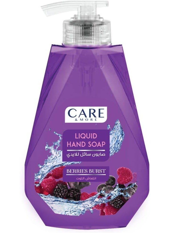 Care & more liquid hand soap berries burst 350ml - Image 1