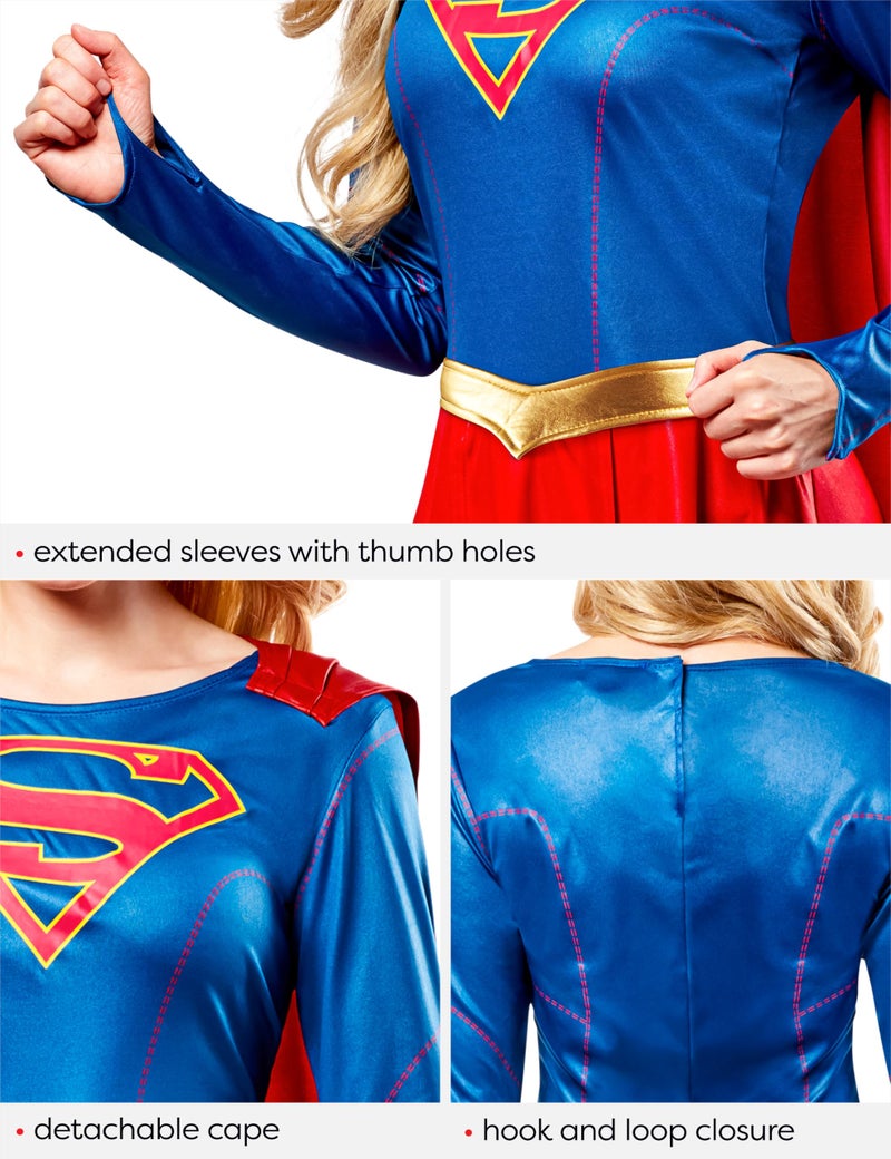Rubies DC Superheroes Supergirl TV Series: Supergirl Costume Dress for Adults by Rubies, Women's Small - Image 3