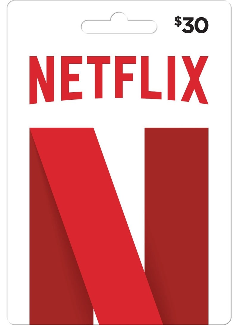 Netflix $30 US Gift Card Digital Code