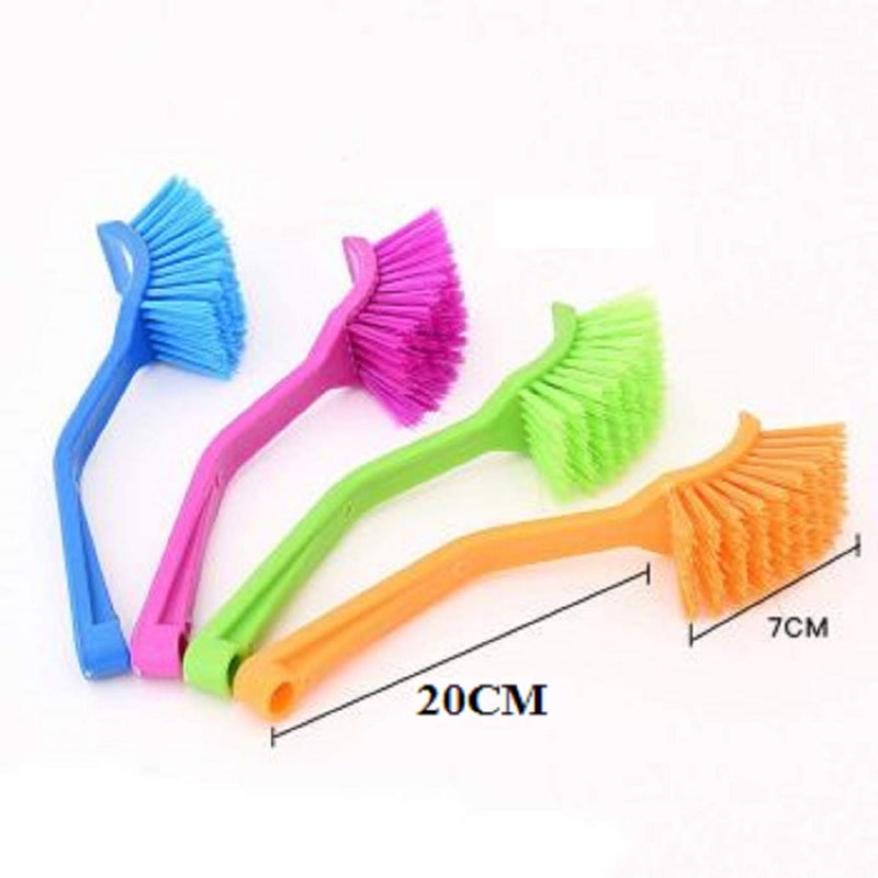 Stager Plastic Wash Basin/Toilet Seat Cleaning Brush (Multicolour) - Set of 2 Pieces - Image 4