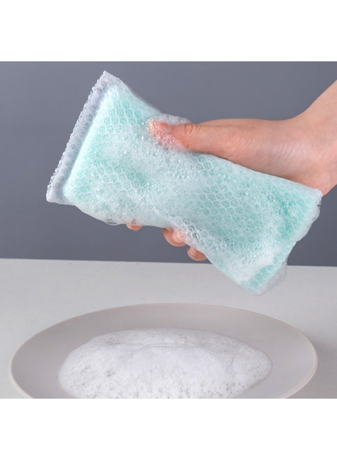 Kitchen cleaning sponge wipe is prone to bubbles, nylon mesh cloth dishcloth is soft, stain free, and does not damage the pot cleaning wipe 10 pack - Image 4