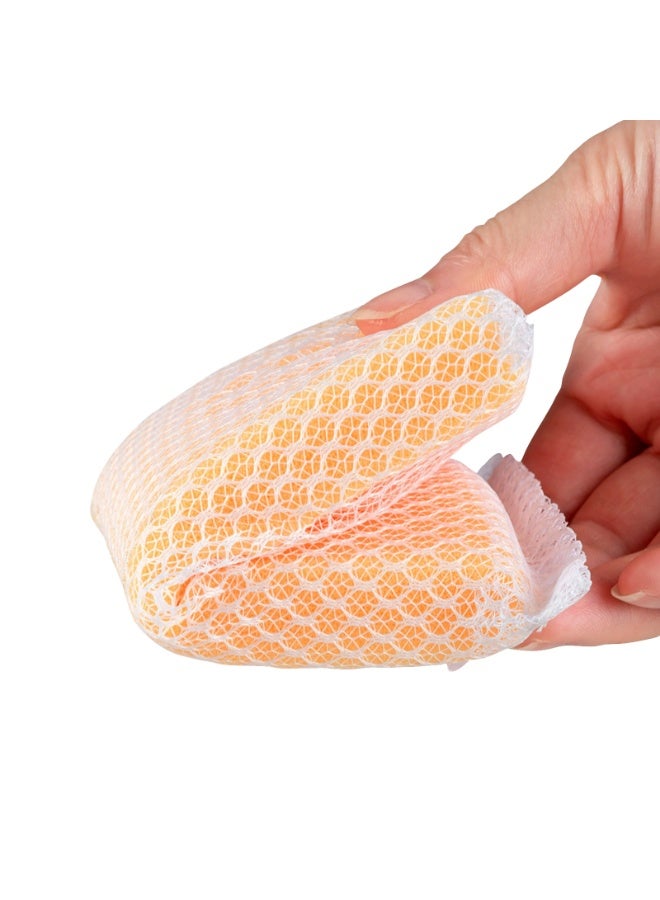 Kitchen cleaning sponge wipe is prone to bubbles, nylon mesh cloth dishcloth is soft, stain free, and does not damage the pot cleaning wipe 10 pack - Image 3
