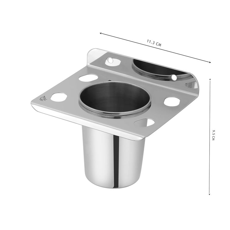 Raxon Innovation Tumbler Holder from Point Series Premium Stainless Steel Toothbrush Holder Bathroom Organizer with Glossy Finish Bathroom Acessories PS1 Tumbler Holder - Image 3