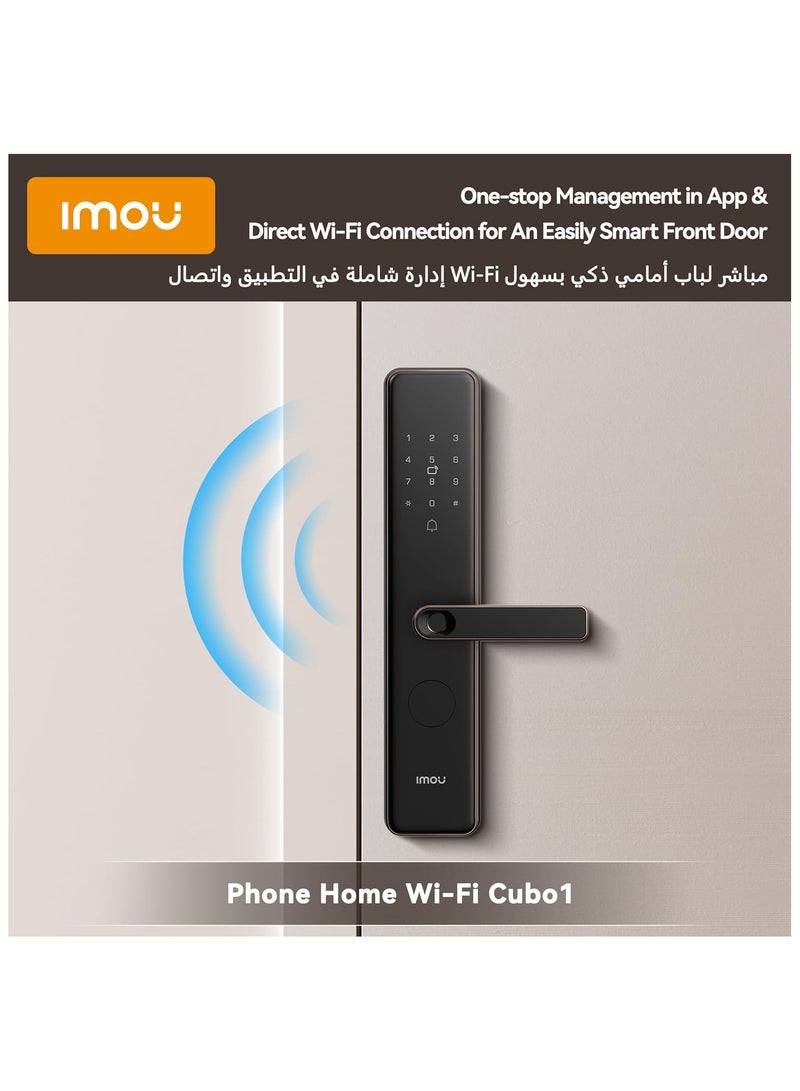 IMOU K1 Smart Door Lock – Mocha Gold | 5-in-1 Keyless Entry (Fingerprint, PIN, Card, App, Key) | Child Safety, Remote Control, Digital Handle Lock for Home Security - Image 5