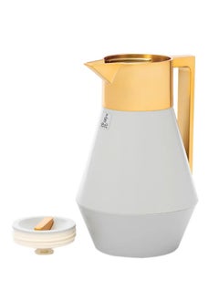 Alsaif Gallery Everest thermos Lydia light gray with golden handle 1 liter  - Image 3