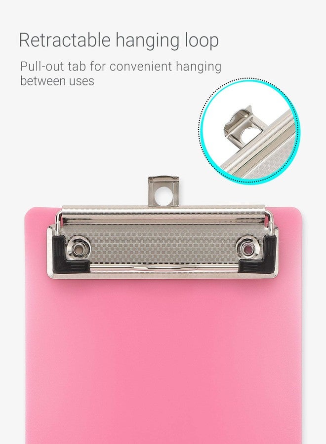 Zreal Mini Clipboard, 4.7x7.3 Inch Pretty Cute Memo Size Pocket Clipboard, A6 Clip Boards Plastic (12 Pack) - Image 3