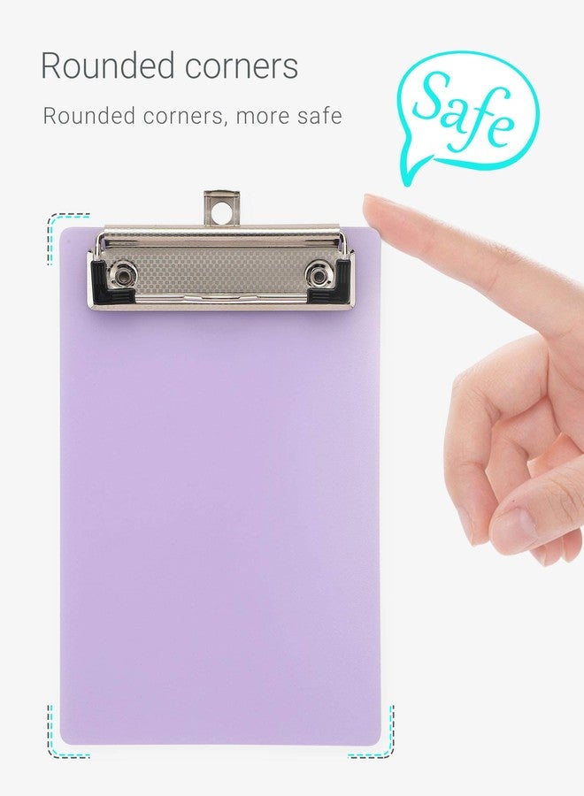 Zreal Mini Clipboard, 4.7x7.3 Inch Pretty Cute Memo Size Pocket Clipboard, A6 Clip Boards Plastic (12 Pack) - Image 5