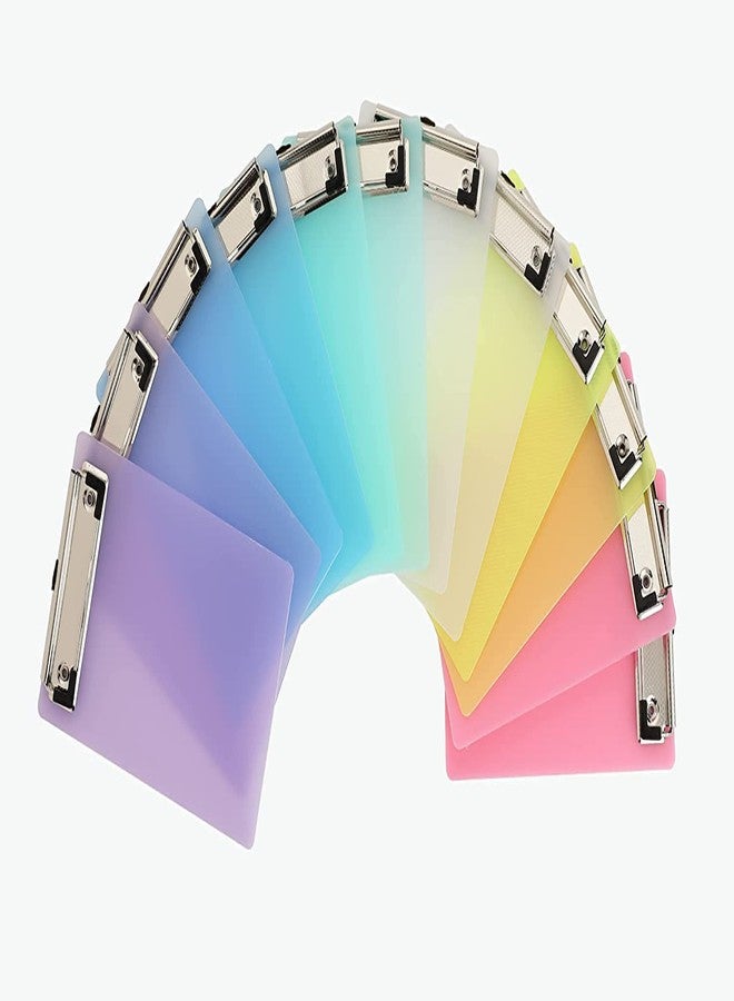 Zreal Mini Clipboard, 4.7x7.3 Inch Pretty Cute Memo Size Pocket Clipboard, A6 Clip Boards Plastic (12 Pack) - Image 1