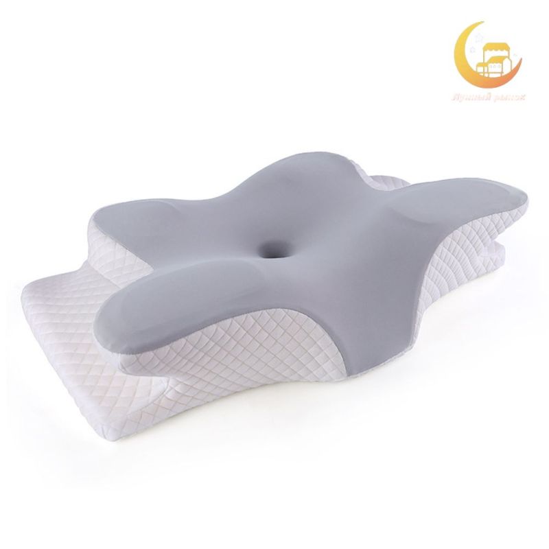 Orthopedic Pillow 42x62cm Black Butterfly Shape Hypoallergenic Tencel Cover - Medium Firm Memory Foam Cervical Pillow for Side Back Stomach Sleepers Home Travel Office Use - Image 4