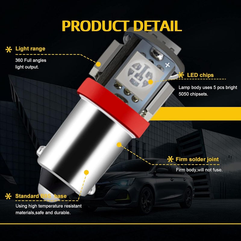 YM EBright E-Bright 20-Pack Red BA9S LED Bulbs for Car Door Lights - Image 3