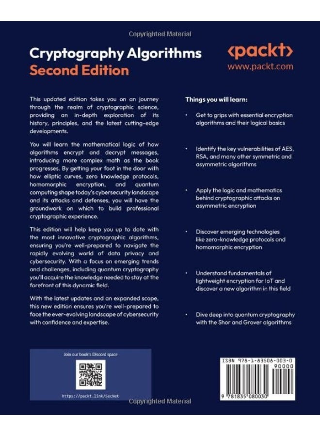Cryptography Algorithms - Second Edition: Explore New Algorithms in Zero-knowledge, Homomorphic Encryption, and Quantum Cryptography - Image 2