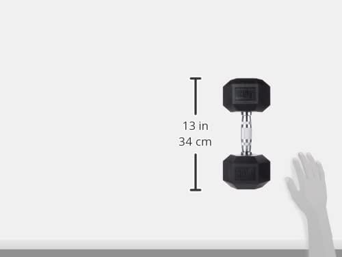 Yes4All قبضة غلاية كومبو Yes4All دمبل سداسي مطاطي 30 رطل أحمر - Image 3