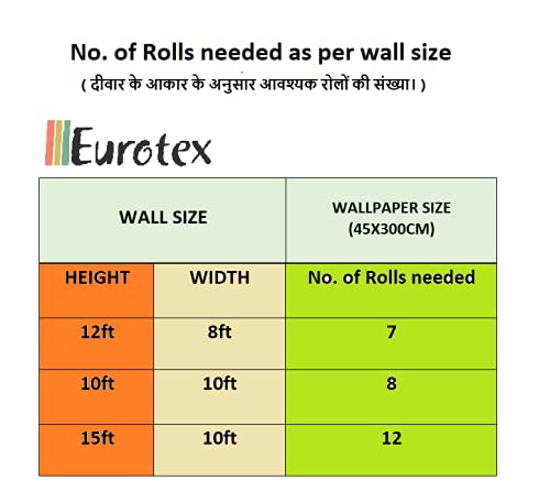 Eurotex Peel and Stick Wallpaper, Self Adhesive DIY Wall Sticker for Bedroom Hall Living Room Kitchen Home & Office, PVC Coated & Waterproof Surface Scratch Resistant – 45 x 300cm - Image 3
