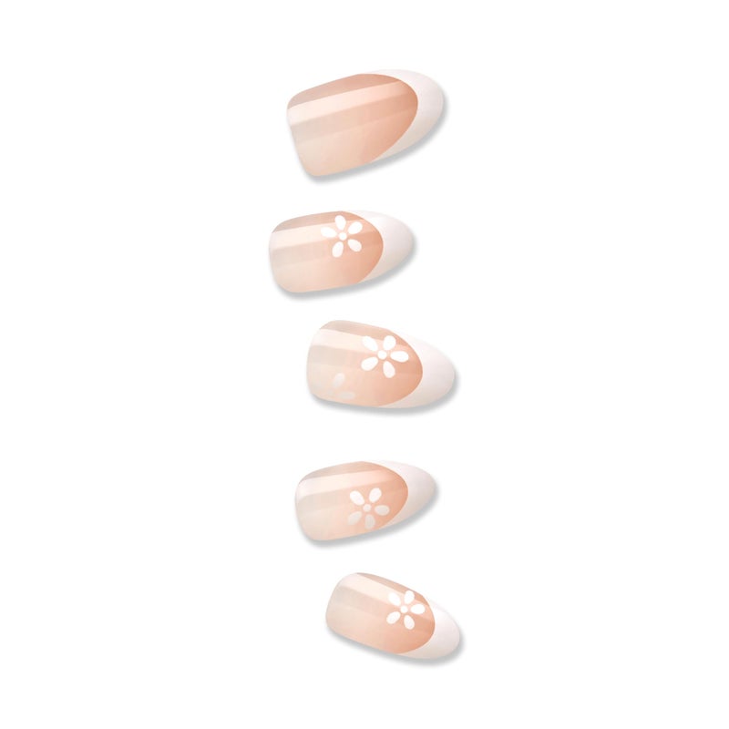 Impress KISS imPRESS No Glue Mani Press On Nails, French, 'Fearless', Light Neutral + White Tip French, Medium, Almond Shape, Includes 30 Nails, Prep Pad, Instructions Sheet, 1 Manicure Stick, 1 Mini File - Image 5