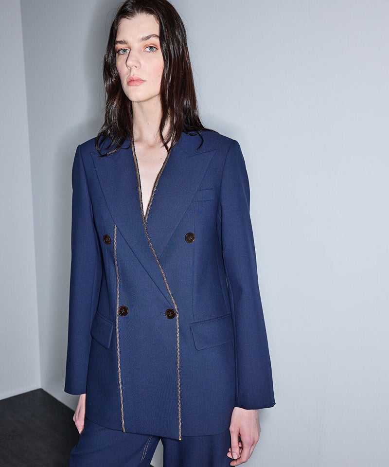 Ipekyol Contrast Stitch Double-Breasted Blazer - Image 4
