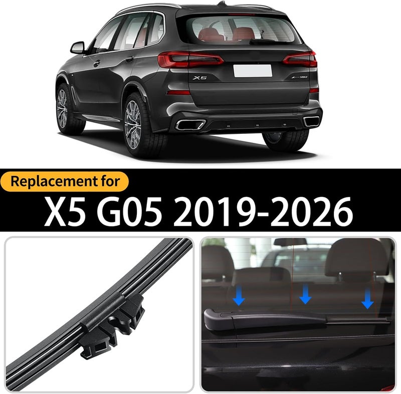 GARDIMU Rear Windshield Wiper Arm Blades Set for BMW X5 G05 (2019-2023) - Image 2