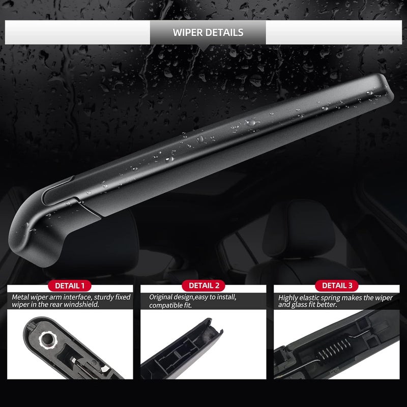 GARDIMU Rear Windshield Wiper Arm Blades Set for BMW X5 G05 (2019-2023) - Image 5