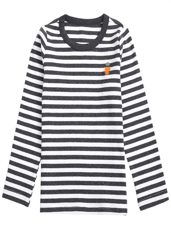 Loquat Children's Long Sleeve Round Neck Pullover T-Shirt  - Image 3
