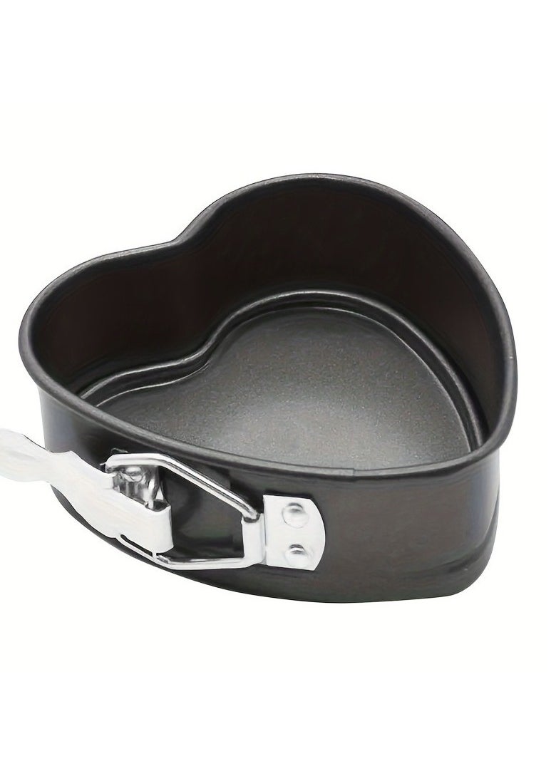 Generic - Nonstick Heart Shape Springform Cake Pan - Perfect for Cheesecake, Fried Eggs, Pudding, and More - Removable Bottom and Leakproof - Essential Baking Tool and Kitchen Accessory - Image 1