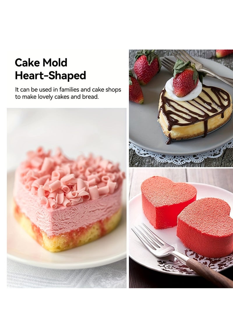 Generic - Nonstick Heart Shape Springform Cake Pan - Perfect for Cheesecake, Fried Eggs, Pudding, and More - Removable Bottom and Leakproof - Essential Baking Tool and Kitchen Accessory - Image 1