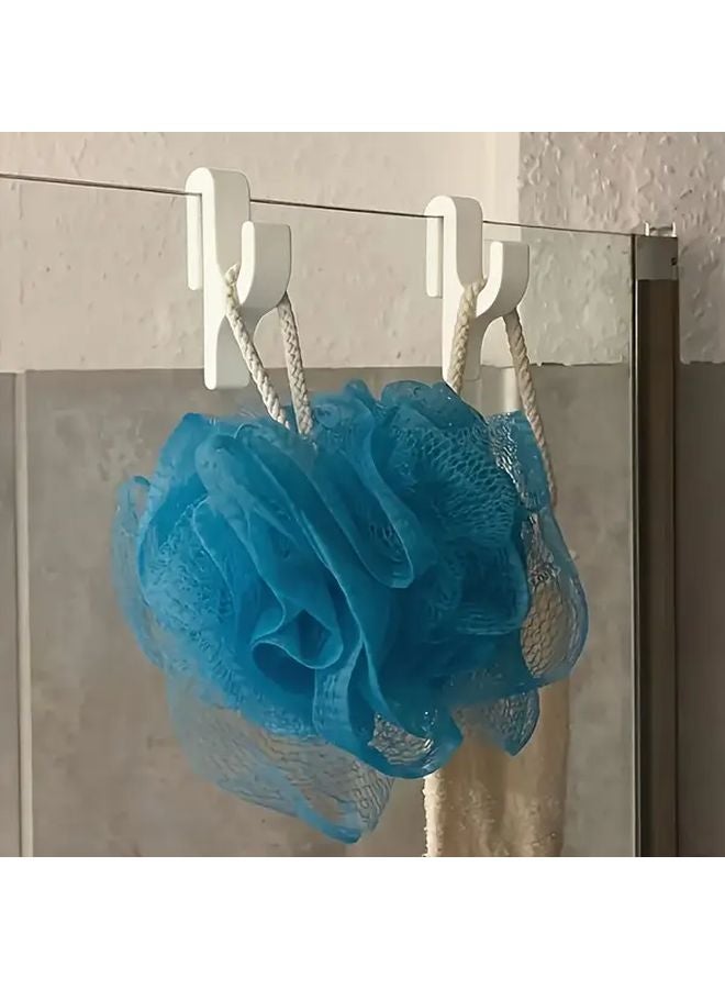 Black Shower Door Hooks No Drill Easy Installation Towel Rack For Robes Towels - Image 5