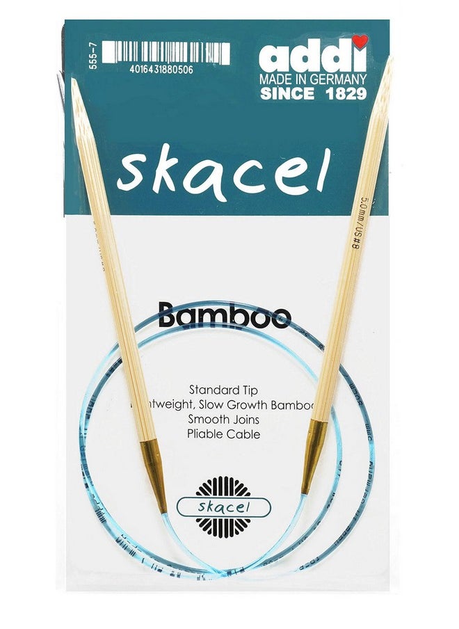 آدي Natura Bamboo 40 بوصة (100 سم) US 06 (4.0 مم) إبرة حياكة دائرية خفيفة الوزن ذات ملمس دافئ وأطراف قياسية ناعمة تنضم إلى حزمة الحبل الأزرق المرن مع 10 علامات غرز من Artsiga Crafts  - Image 2