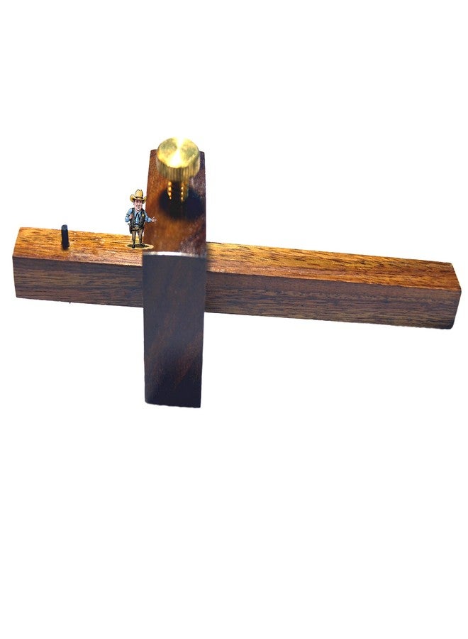 هوك HAWK TJ1425W 5 بوصة من خشب الورد، مقياس علامات يدوية، برغي قفل نحاسي بلمسة نهائية جميلة - Image 5