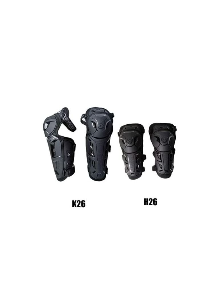 Scoyco Motorcycle Knee&Elbow Guard 4 Pcs TPU Shell Protection Shin Protector Safe Cycling Racing Extreme Sport Equipment (Color : K26H26) - Image 1