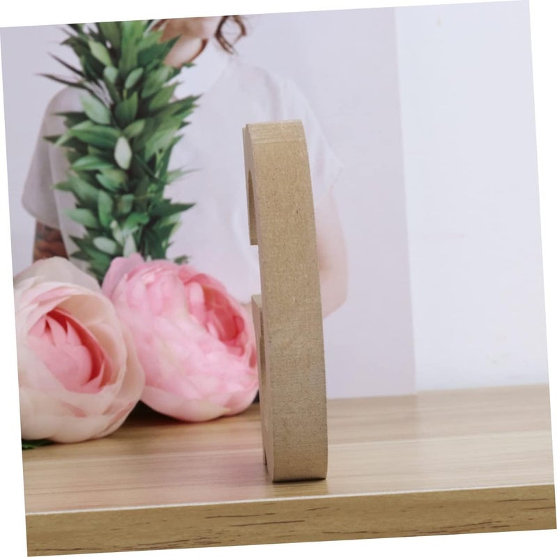klarako Decor- Display Office Projects Day G Letter Unfinished Craft Plaques Inch Wooden Decoration Art Heart Letters Party DIY Sign Rustic Plaque - Wood Home Wedding Blank Table Birthday - Image 4