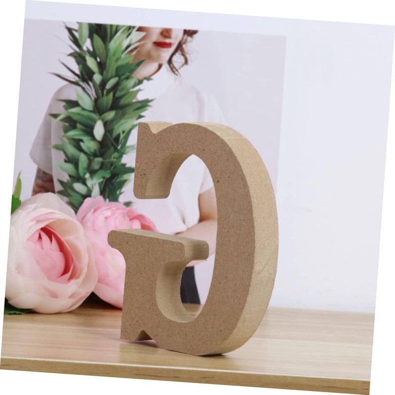 klarako Decor- Display Office Projects Day G Letter Unfinished Craft Plaques Inch Wooden Decoration Art Heart Letters Party DIY Sign Rustic Plaque - Wood Home Wedding Blank Table Birthday - Image 2