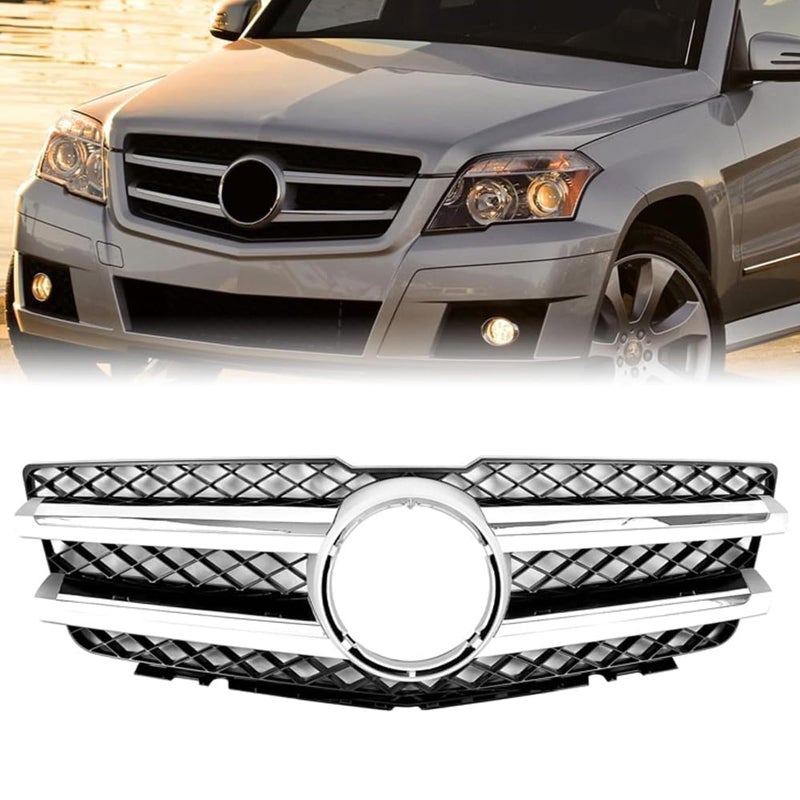 DIBON AUTO Grill Front Grille Compatible for Mercedes Benz X204 GLK250 GLK350 2010 2011 2012 2013 2014 2015 GLK StyleOld