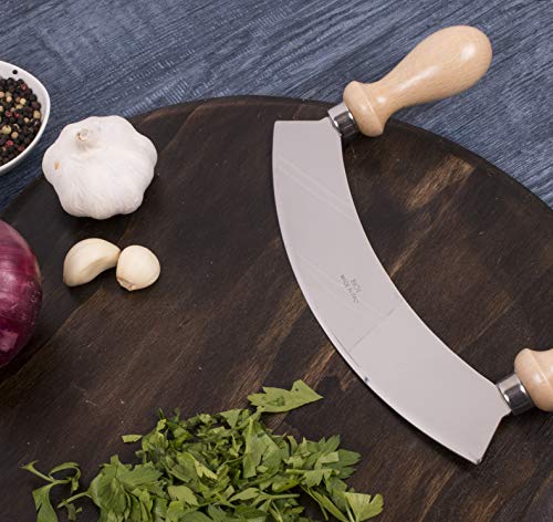 Fante's Fantes Mezzaluna Rocking Chopper, Stainless Steel Blade with Beechwood Handles, 9.5-Inch Blade, The Italian Market Original since 1906 - Image 5