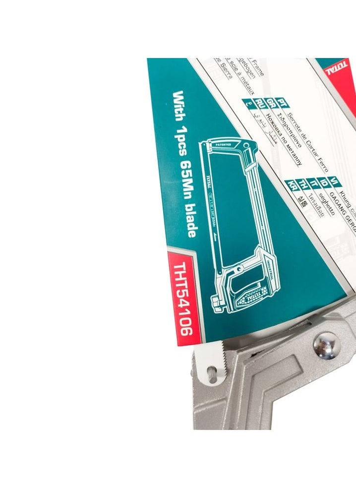 TOTAL - Hacksaw Frame 300mm 12 With 1 Pieces 65Mn Blade Super Quality hack Saw Frame THT54106 - Image 1