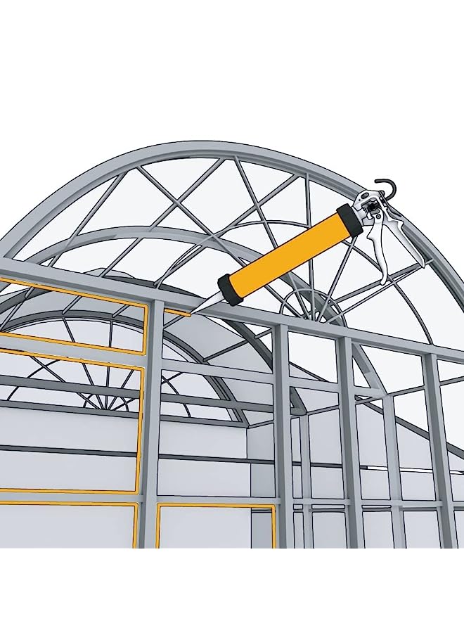 SIKA مانع تسرب سيليكون أسيتوكسي أسود عالمي للتزجيج والعزل الجوي، للاستخدام الداخلي والخارجي، 280 مل - Image 2