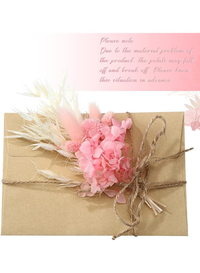erorex 10 Pack Mini Dried Flower Bouquet 6.3 Inch Pink Sage White Wheat Dried Flowers For Vase Diy Craft Photo Props Card Decor Bohemian Wedding Dried Flowers With Stems Embossing Dried Flower Plant Stem Bunch  - Image 4