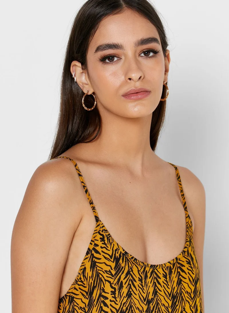 NOISY MAY Cami Ruffle Hem Dress