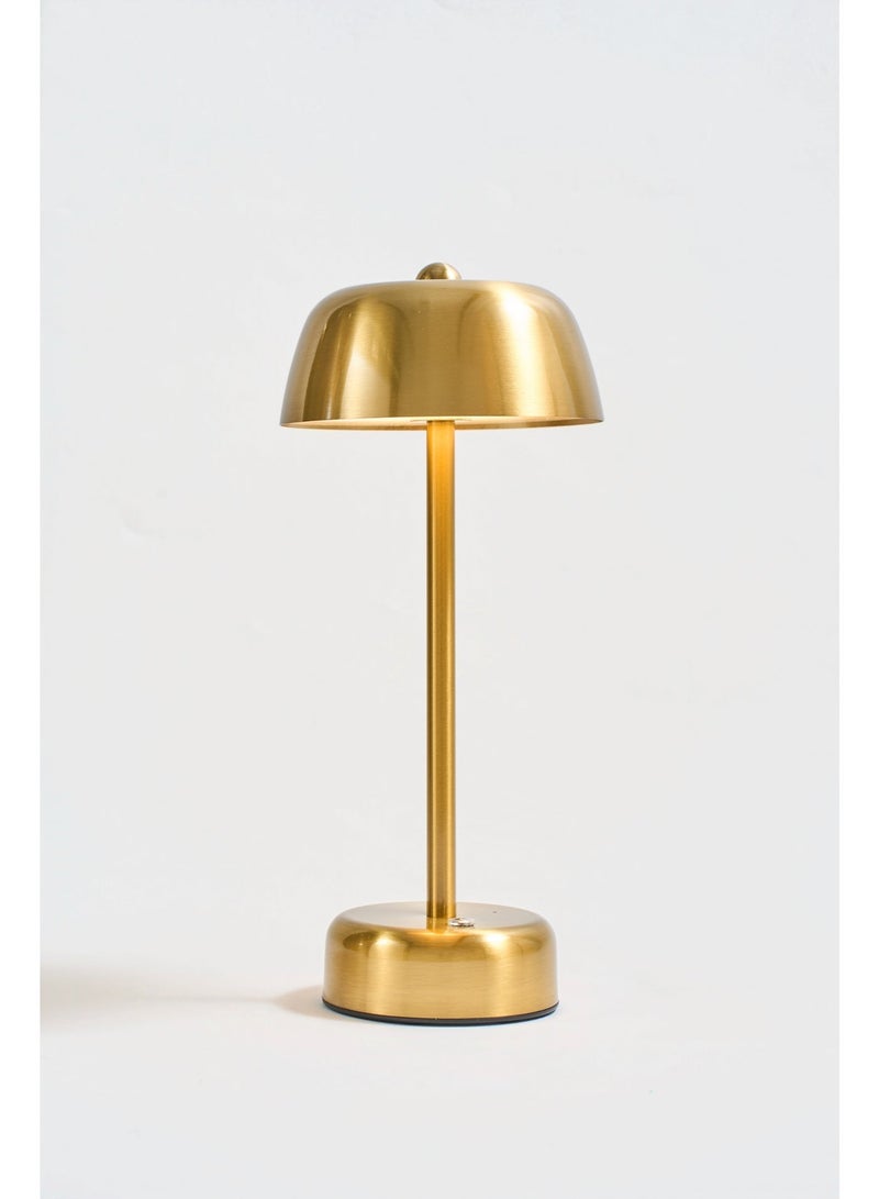 Gold Classic Night Light, Touch Control Mushroom Table Lamp, Dimmable Metal Bedside Lamp, Minimalist Modern Jellyfish Ambient Light for Bedroom, Living Room & Home Decor - Image 5