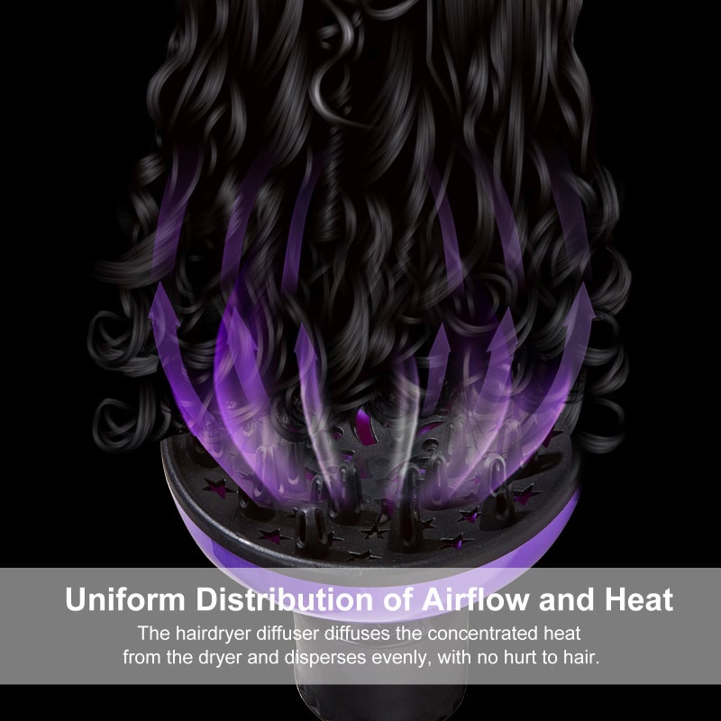 Universal Hair Dryer Diffuser Blow Dryer Diffuser Attachment for Curly Wavy Hair Styling Accessories - Image 4