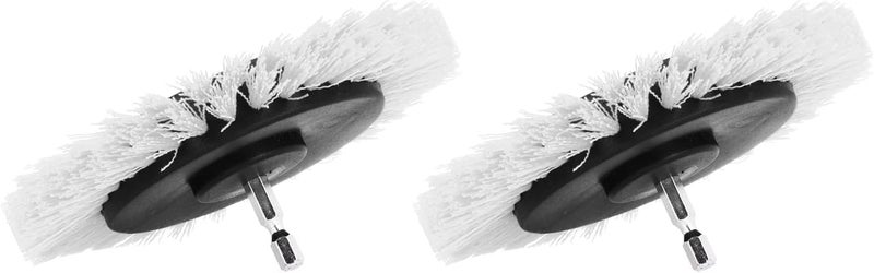 3.5 Inch Electric Drill Brush Head, Durable Polypropylene Drill Brush Attachment, Carpet Upholstery Cleaner with 6.35mm Connector, Ideal for Home Cleaning & Tight Spaces (White) - Image 4