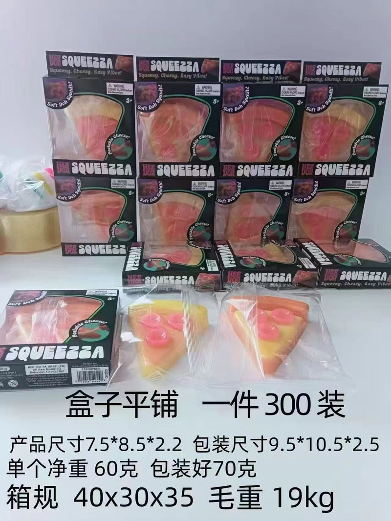 Hamburger Pizza Marshmallow Sticky Butter Bread Squishy Stress Relief Toy