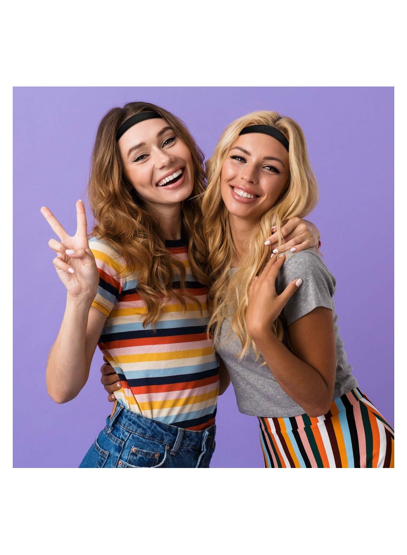 SYOSI 10 عبوات من عصابات الرأس من الساتان مقاس 1.3 بوصة عصابة رأس واسعة للنساء عصابة رأس غير قابلة للانزلاق أنيقة ملونة DIY عصابات رأس سادة سادة إكسسوارات الشعر للنساء والفتيات Diademas Para Mujer - Image 3