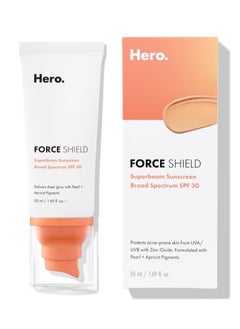Hero Force Shield Superlight Apricot Sunscreen from Hero Cosmetics SPF30   50ml  - Image 1