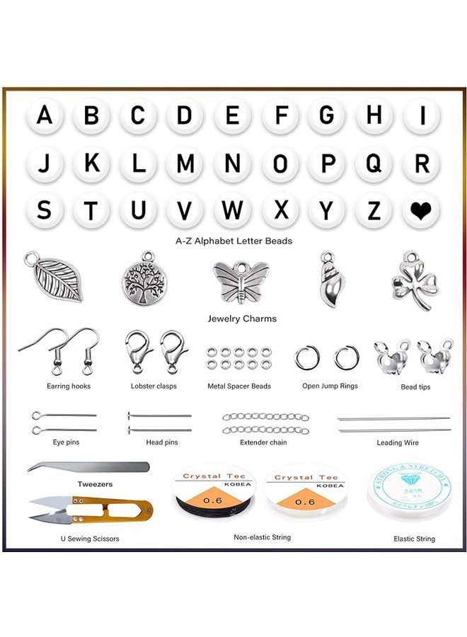نيبمينينت مجموعة خرز على شكل حروف وبذور صغيرة مع ملحقات. - Image 3