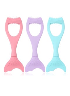 KASTWAVE Mascara Guard, Silicone Mermaid Mascara Shield Applicator, Eyelash Comb Cosmetic Tool, Reusable Makeup Eyelash Tool, Detachable 3 Pcs  - Image 1
