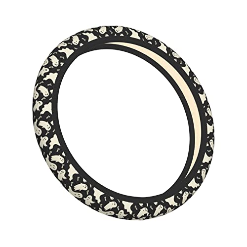 YANGDADA Ghost Pattern Steering Wheel Cover Universal 15 Inch Cute Car Accessories Protector for Women Men - Image 2